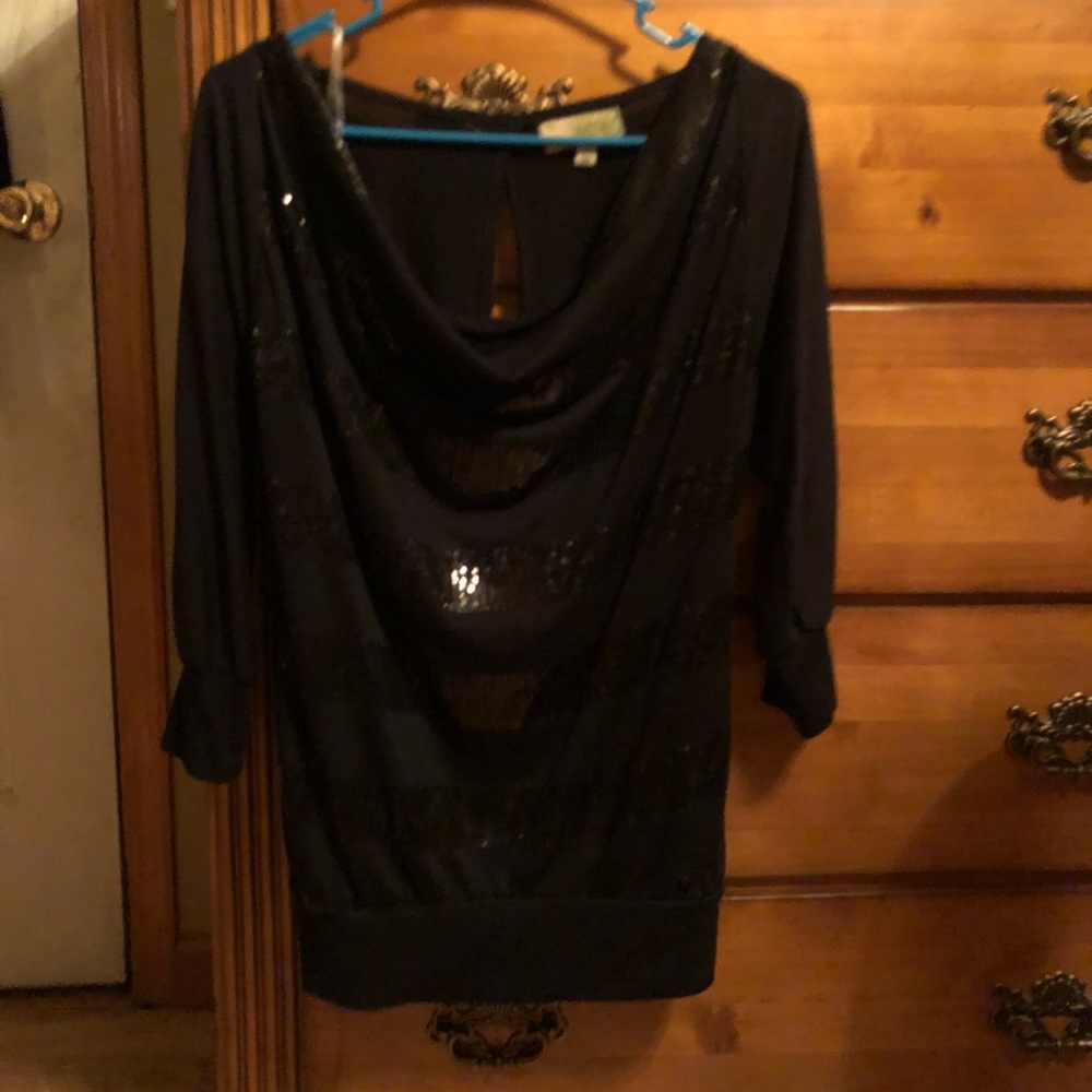 Black sequin top from Buckle